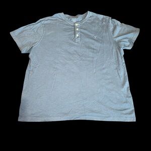 American Eagle Outfitters Light Blue Henley Tee (XXL)